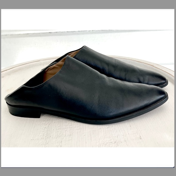 EVERLANE The Modern Babo Mule Slide in Black Leather - 9 - Picture 3 of 13